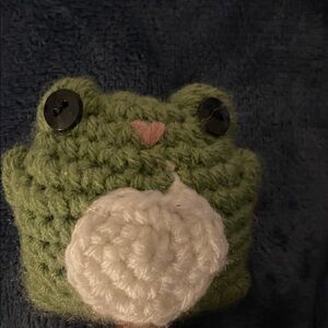 Handmade Green Crochet Frog Plush